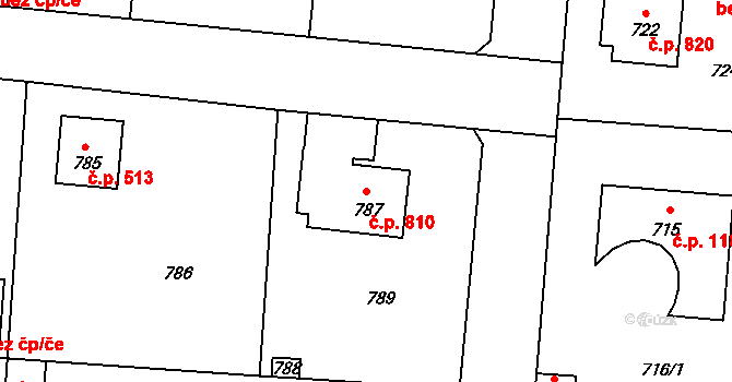 Řevnice 810 na parcele st. 787 v KÚ Řevnice, Katastrální mapa