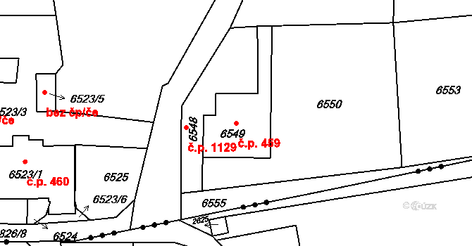 Rychvald 459 na parcele st. 6549 v KÚ Rychvald, Katastrální mapa