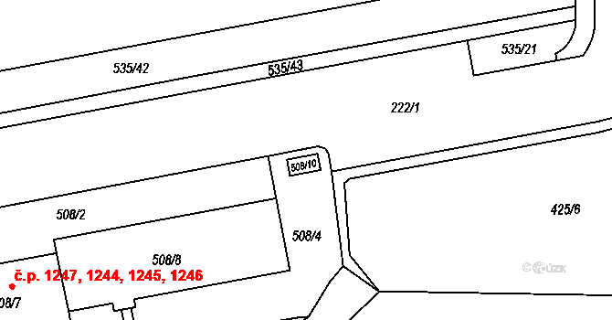 Frýdlant nad Ostravicí 42579279 na parcele st. 508/10 v KÚ Frýdlant nad Ostravicí, Katastrální mapa