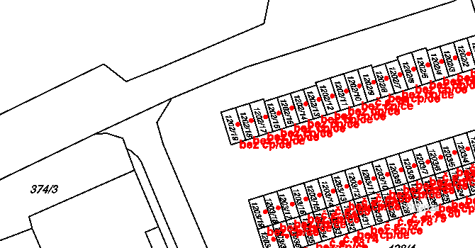 Mariánské Lázně 42811279 na parcele st. 1202/19 v KÚ Úšovice, Katastrální mapa
