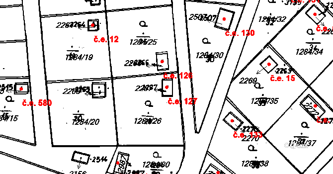 Úšovice 127, Mariánské Lázně na parcele st. 2267 v KÚ Úšovice, Katastrální mapa