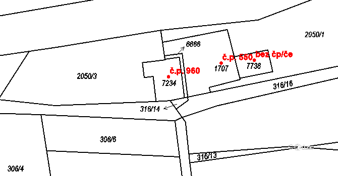 Beroun-Závodí 960, Beroun na parcele st. 7234 v KÚ Beroun, Katastrální mapa