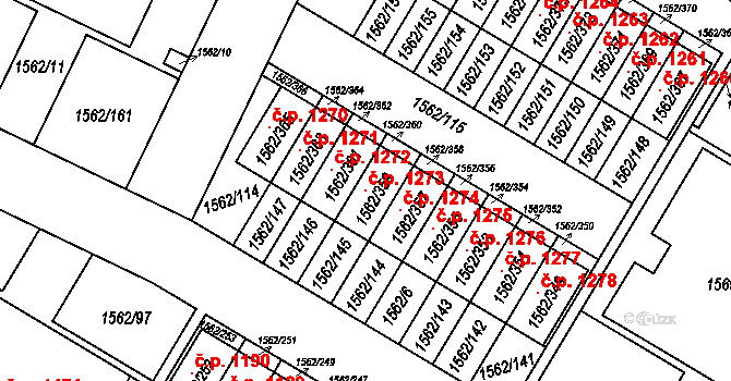 Ďáblice 1273, Praha na parcele st. 1562/359 v KÚ Ďáblice, Katastrální mapa
