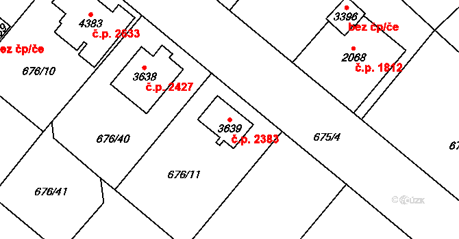 Dvůr Králové nad Labem 2383 na parcele st. 3639 v KÚ Dvůr Králové nad Labem, Katastrální mapa