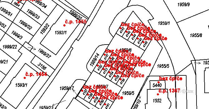 Šumperk 39035280 na parcele st. 4147 v KÚ Šumperk, Katastrální mapa
