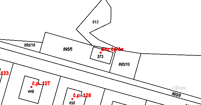 Týnec nad Sázavou 39359280 na parcele st. 573 v KÚ Pecerady, Katastrální mapa