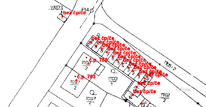 Poděbrady 40058280 na parcele st. 1104/8 v KÚ Poděbrady, Katastrální mapa