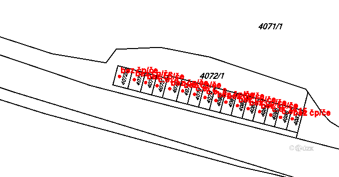 Litoměřice 42182280 na parcele st. 4076 v KÚ Litoměřice, Katastrální mapa