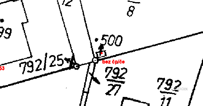 Bernartice 42917280 na parcele st. 500 v KÚ Bernartice u Milevska, Katastrální mapa