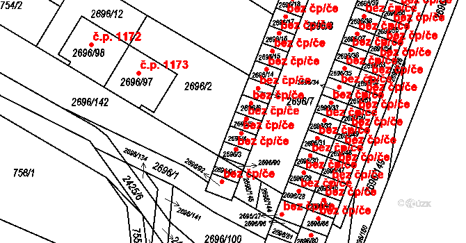 Svatobořice-Mistřín 44589280 na parcele st. 2696/5 v KÚ Svatobořice, Katastrální mapa