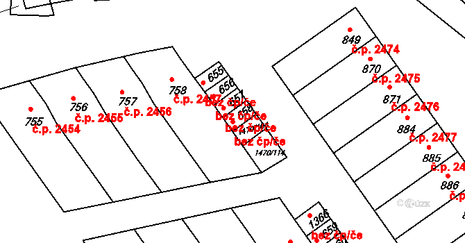 Kyjov 44601280 na parcele st. 658 v KÚ Nětčice u Kyjova, Katastrální mapa