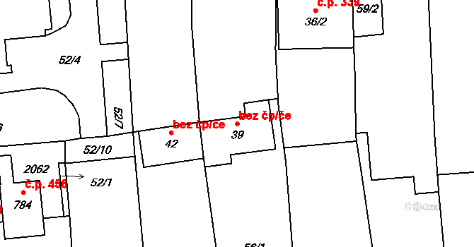 Zlín 47789280 na parcele st. 39 v KÚ Louky nad Dřevnicí, Katastrální mapa