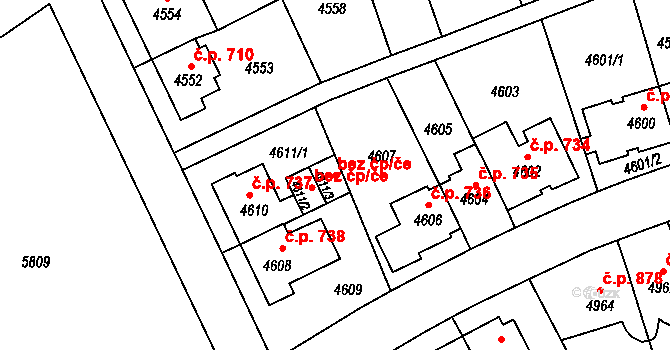 Praha 78888280 na parcele st. 4611/3 v KÚ Záběhlice, Katastrální mapa