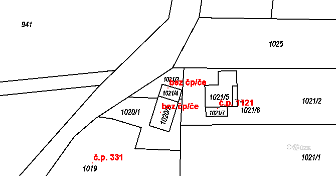 Havířov 100281281 na parcele st. 1021/4 v KÚ Bludovice, Katastrální mapa