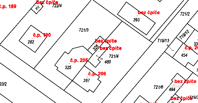 Cetkovice 105871281 na parcele st. 480 v KÚ Cetkovice, Katastrální mapa