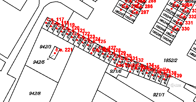Hrušovany u Brna 127 na parcele st. 879/12 v KÚ Hrušovany u Brna, Katastrální mapa