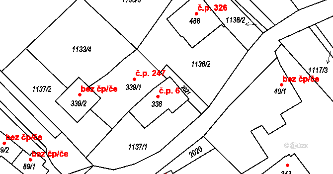 Milíkov 6 na parcele st. 338 v KÚ Milíkov u Jablunkova, Katastrální mapa