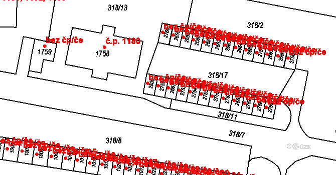 Litovel 388, Katastrální mapa