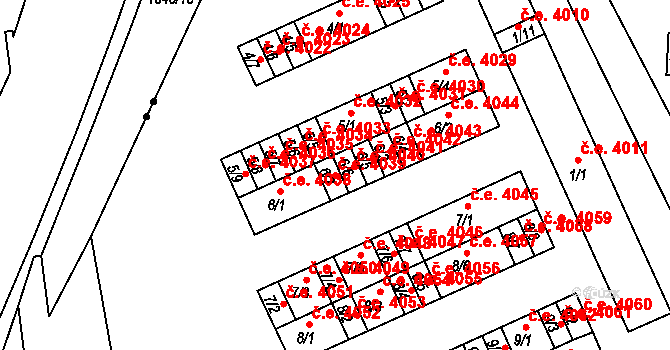 Kadaň 4039 na parcele st. 6/7 v KÚ Bystřice u Kadaně, Katastrální mapa