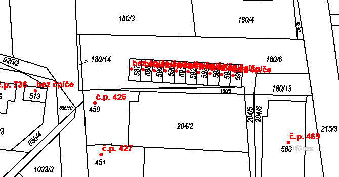 Horní Jelení 40385281 na parcele st. 590 v KÚ Horní Jelení, Katastrální mapa