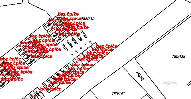 Boskovice 44085281 na parcele st. 788/289 v KÚ Boskovice, Katastrální mapa