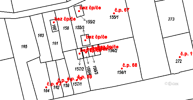 Krnov 45616281 na parcele st. 156/2 v KÚ Opavské Předměstí, Katastrální mapa