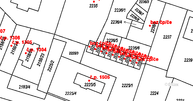 Nový Bor 45923281 na parcele st. 2233 v KÚ Nový Bor, Katastrální mapa