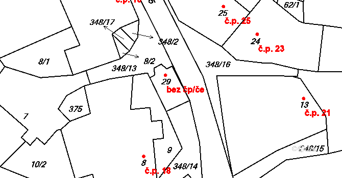 Hrazany 46203281 na parcele st. 29 v KÚ Klisinec, Katastrální mapa