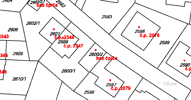 Praha 46681281 na parcele st. 2600/2 v KÚ Žižkov, Katastrální mapa