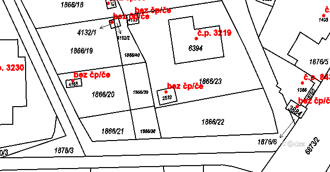Žatec 47059281 na parcele st. 2532 v KÚ Žatec, Katastrální mapa