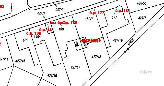 Jeníkov 49429281 na parcele st. 160/2 v KÚ Oldřichov u Duchcova, Katastrální mapa
