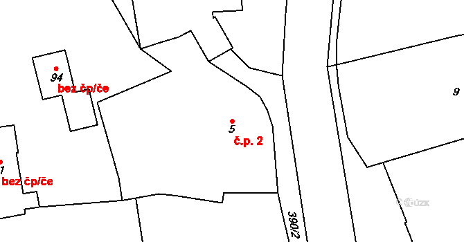 Římovice 2, Golčův Jeníkov na parcele st. 5 v KÚ Římovice, Katastrální mapa