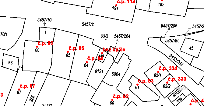 Polešovice 107447282 na parcele st. 63/2 v KÚ Polešovice, Katastrální mapa