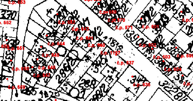 Jaroměřice nad Rokytnou 639 na parcele st. 1818 v KÚ Jaroměřice nad Rokytnou, Katastrální mapa