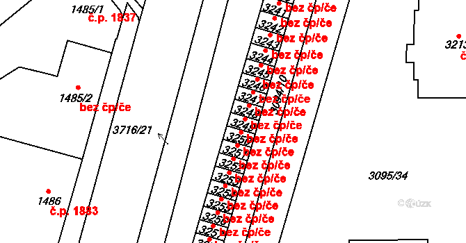 Břeclav 41241282 na parcele st. 3249 v KÚ Břeclav, Katastrální mapa