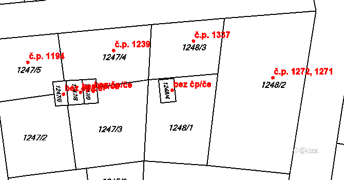 Český Těšín 41368282 na parcele st. 1248/4 v KÚ Český Těšín, Katastrální mapa