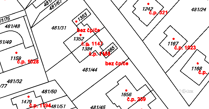 Třebechovice pod Orebem 42369282 na parcele st. 1385 v KÚ Třebechovice pod Orebem, Katastrální mapa