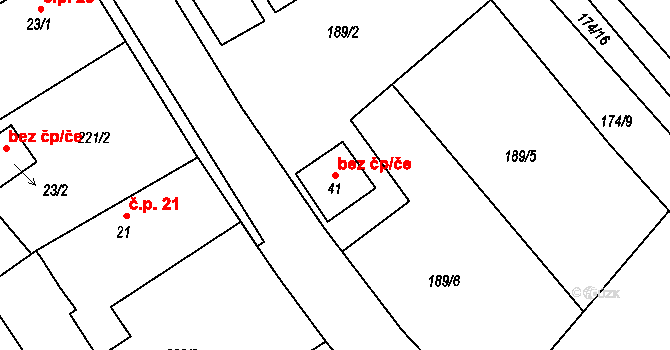Horní Bělá 42902282 na parcele st. 41 v KÚ Hubenov u Horní Bělé, Katastrální mapa