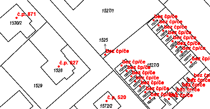 Odry 44898282 na parcele st. 1525 v KÚ Odry, Katastrální mapa