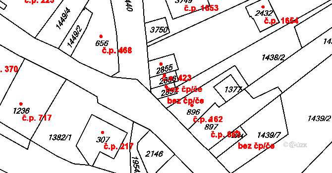 Náchod 46489282 na parcele st. 2857 v KÚ Náchod, Katastrální mapa