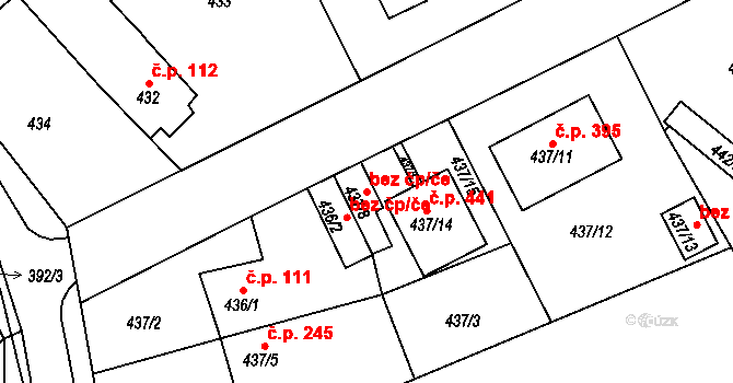Suchohrdly 47502282 na parcele st. 437/8 v KÚ Suchohrdly u Znojma, Katastrální mapa