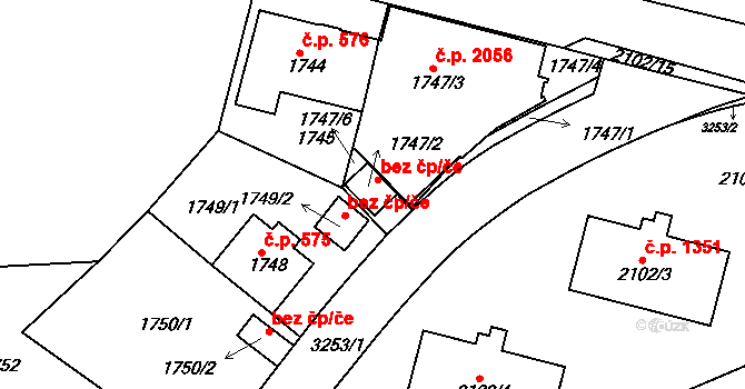 Praha 50041282 na parcele st. 1747/2 v KÚ Krč, Katastrální mapa