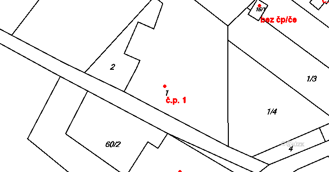 Jetonice 1, Míčov-Sušice na parcele st. 1 v KÚ Jetonice, Katastrální mapa