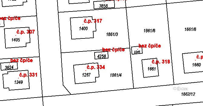 Humpolec 99395282 na parcele st. 4258 v KÚ Humpolec, Katastrální mapa