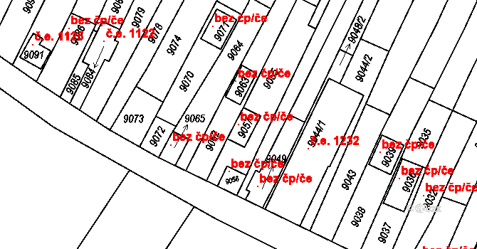 Mutěnice 107276283 na parcele st. 9057 v KÚ Mutěnice, Katastrální mapa