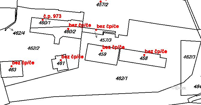 Tachov 38328283 na parcele st. 459 v KÚ Tachov, Katastrální mapa