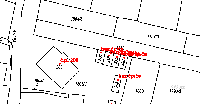 Přehýšov 41423283 na parcele st. 304 v KÚ Přehýšov, Katastrální mapa