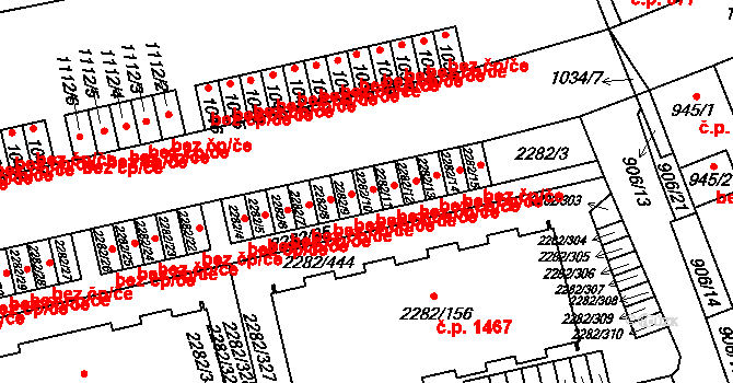 Hořovice 42100283 na parcele st. 2282/10 v KÚ Hořovice, Katastrální mapa