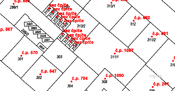 Objekt 42424283, Katastrální mapa