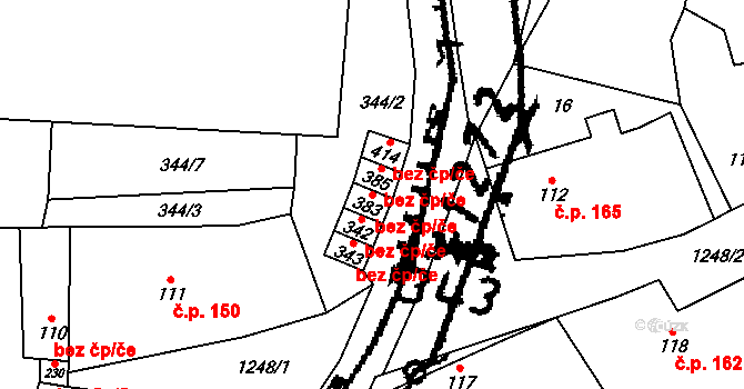 Liběchov 45381283 na parcele st. 383 v KÚ Liběchov, Katastrální mapa